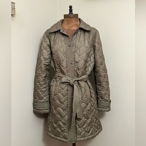 Lands' End Women's Quilted Green Puffer Coat